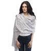 Basic Sense Small Triangle Silver Foil Print Scarf, Light Grey