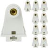 10Pack E830 315 T12 Fluorescent Socket, Linear Lamp Socket, Male Push Up Socket