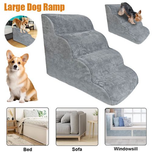 Dog Steps For High Bed 4 Steps Pet Stairs Small Dogs Cats Puppy Ladder Portable