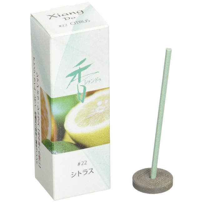 Shoyeido Incense Xiang Do Citrus ST20 Sticks with Simple Incense Holder #214222