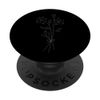 Gray Black Floral Flower Wildflower PopSockets Swappable PopGrip