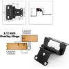 20 Pcs 1/2" Overlay Semi Partial Wrap Around Cabinet Hinges Self Closing Hinges