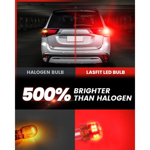 LASFIT L2 1157 LED Bulbs Red Brake Light Bulb Tail Lights, 2024 Upgraded Super Bright 2057 2357 7528 BAY15D LED Lamps with Projector Lens Replacement for Tail lights Stop Lights, 2pcs