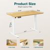 24x48 Inches Standing Desk Adjustable Height with Cable Management Natural