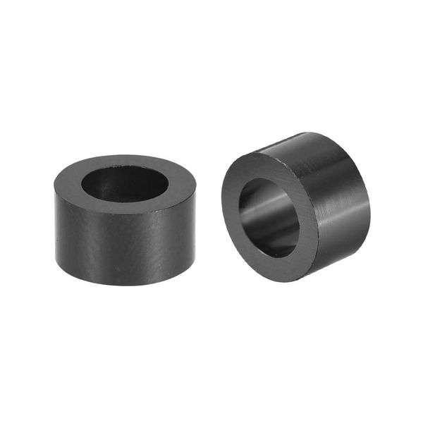 sourcing map ABS Round Spacer Washer 5.4mm ID 9mm OD 5mm Length for M5 Screws Block Black 250Pcs, for 3D Printer TV Wall Mount Outlet Pegboard Motorbike