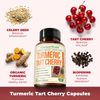 Turmeric Supplement with 10:1 Tart Cherry Extract, Turmeric Curcumin with Bla...