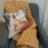 Donna Sharp Throw Pillow - Dawn Mist Lodge Decorative Throw Pillow with Snow Fox Design - Square