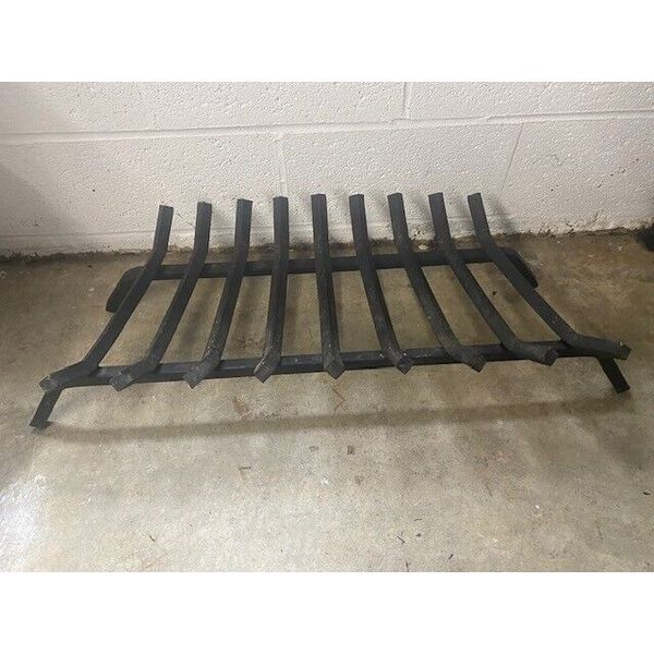 Fireplace Grate Heavy Duty Solid 3/4" Black Steel 36" Long