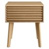 Modway Render Modern Wood and Particleboard End Table in Oak