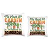 Gardening Enthusiast Edger Tools Green Thumb Design Throw Pillow