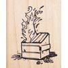 Dumpster Fire Rubber Stamp