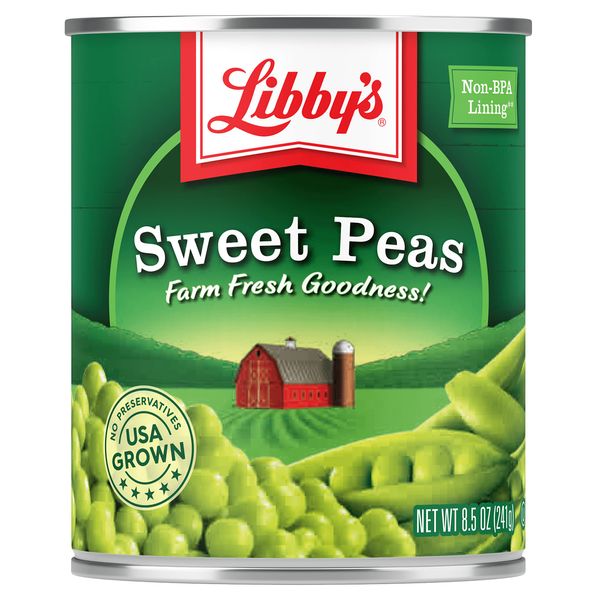 Libby's Sweet Peas | Deliciously Sweet & Nutty Flavor | Tender & Succulent | Creamy Smooth | Grown & Made in the USA |8.5 oz (Pack of 12)