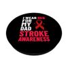 Stroke Recovery Survivor Awareness Therapy Ribbon PopSockets Swappable PopGrip