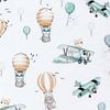 TupTam Baby Changing Mat Softly Padded Patterned, Foxes on The Plane, 75 x 85 cm