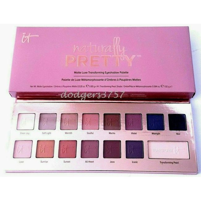 IT COSMETICS NATURALLY PRETTY MATTE LUXE TRANSFORMING 15 EYESHADOW PALETTE! BOX!