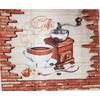 2 SAME MICROFIBER PRINTED TOWELS (15"x25") COFFEE GRINDER,COFFEE CUP & CLOCK, CE