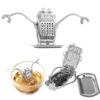 Stainless Steel Loose Tea Leaf Infuser Strainer Filter Diffuser Herbal Robot Shape