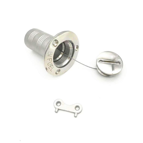 NUZAMAS 1.5" Lockable Stainless Steel Fuel Deck Filler 316 Stainless Steel With Key Cap Boat Yacht Accessories