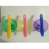 EustomA 3PCS Lab Flexible Alginate Rubber Spatulas Mixing Colour Bowl