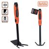 BLACK+DECKER Double Hoe - 3 Prong and Heel - 30cm - Ergonomic Handle - Black/Orange