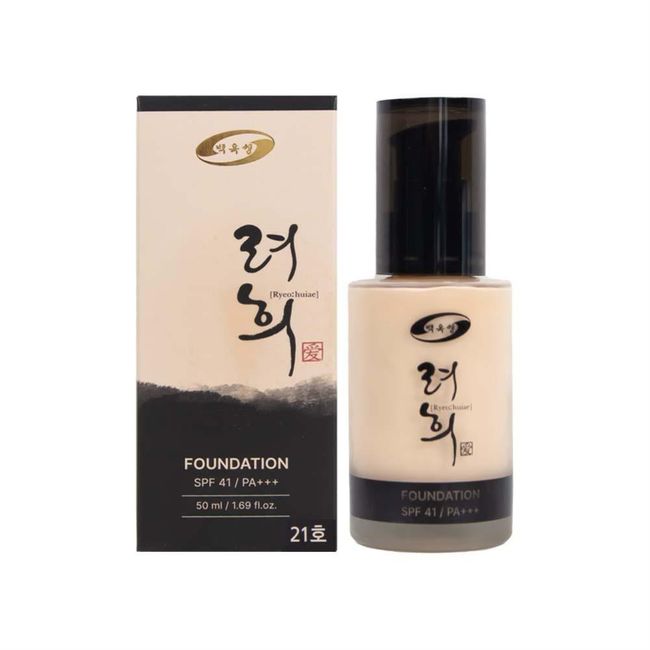 Ryoheeae Baekoksaeng Foundation 50ml No. 21 BB CC Base Cream Makeup