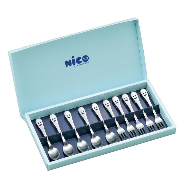 Nagao Wada Corporation Nico Cutlery Set, 10 pcs