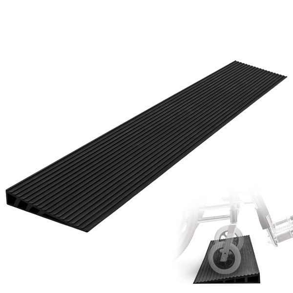 100x8x2 cm Wheelchair Ramp Ramps for Mobility Scooters PVC Non-Slip Surface Ramps Self-Adhesive Backing Threshold Ramp for Wheelchairs, Trolleys, Rollerblades, Electric Scooters, Floor Sweepers