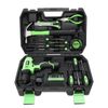 27Pcs Home Repair Hand Tool Set Toolbox Cordless Drill+Bits+Cla