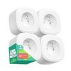 Meross WiFi Plug Socket (Type E) Smart Socket Compatible with Alexa, Google Home and SmartThings 4 Pack French Socket Programmable with Remote Control