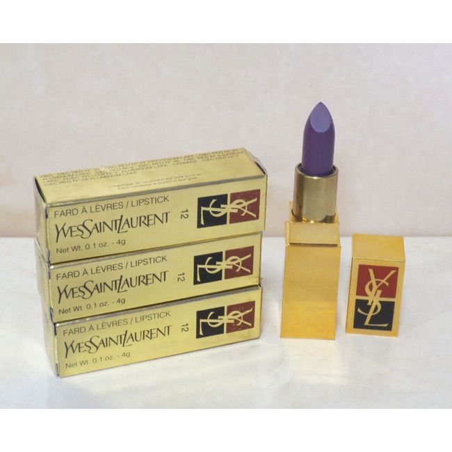 YSL LIPSTICK - 12 TERRIBLEMENT ROSE ICED ORCHID - 0.1 OZ BOXED LOT OF 2 *READ*