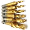 Hex Drill Tap Bit Golden 6Pcs Countersink Bit HSS M3-M10 Metric Combination