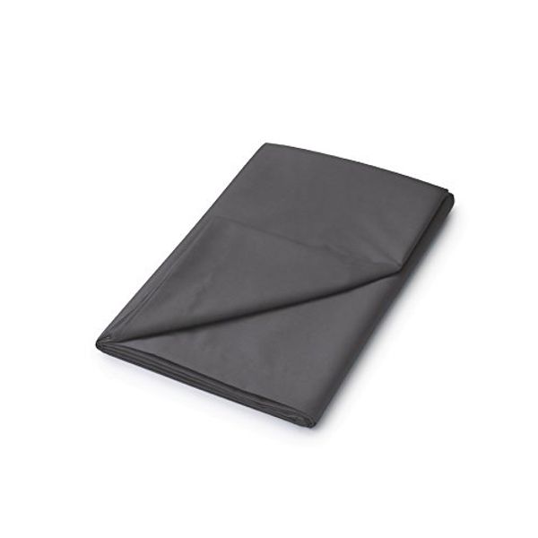 Helena Springfield Plain Dye Percale 50/50 Flat Sheet, Single, Charcoal