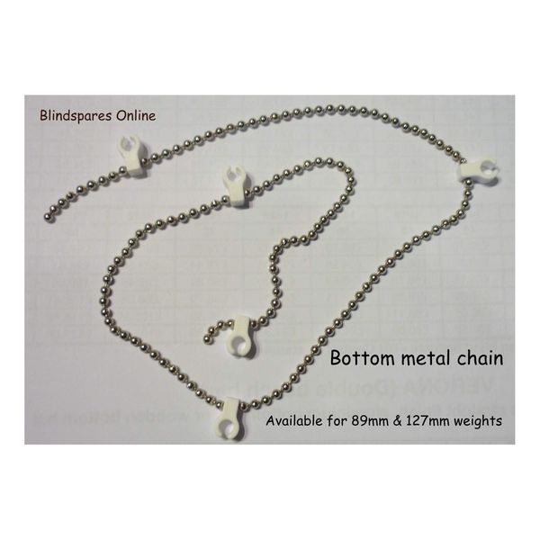 METAL Bottom Chain for 89mm/3.5" Vertical Blinds -300 clips