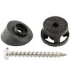 Black Round Plastic Baluster Connectors (20-Pack)