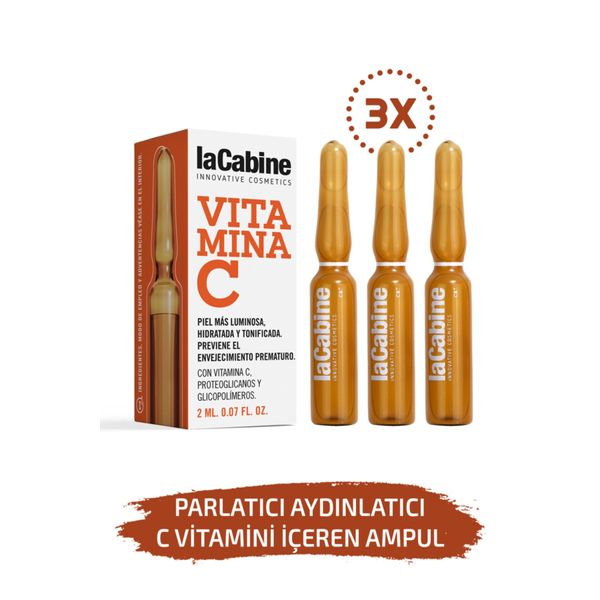 3 Adet C Vitamini Ampul Parlatıcı Aydınlatıcı Yumuşatıcı Nemlendirici Dermaroller Dermapen Yüz Serum