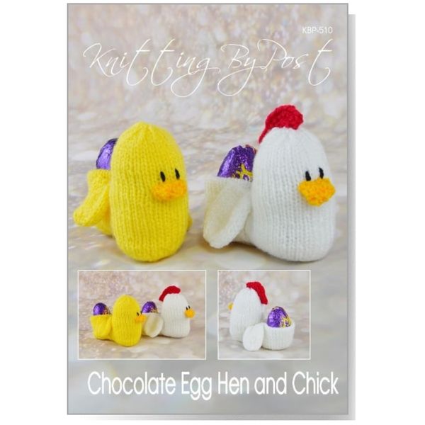Knitting Pattern Leaflet for Chocolate Egg Hen and Chick from Knitting by Post Animal Soft Toy Easter Egg Holder A5 Leaflet