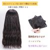 LS Fer Wig Extension Collar Wig, One-touch Wig, Long Curl, Women's Hair Volume, Increases Volume, Easy to Wear, Detachable Clip, Set of 3, Wig (21.7 - 21.7 inches (55 cm), Light Brown)