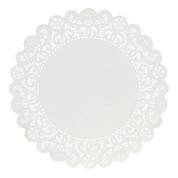 Hygloss Products Round Paper Doilies - Decorative, White Lace Doilies - Disposable - Food Grade Safe - 12 Inches - 100 Pack