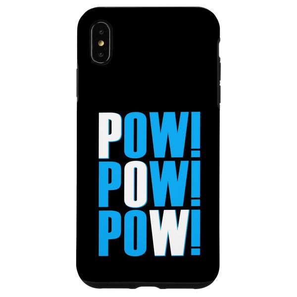 Blue POW!x3 Blue Color Graphic Case for iPhone XS Max