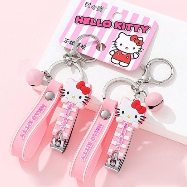 [Other]Lo Sanrio one-piece die-cut nail clipper Hello Kitty Marron