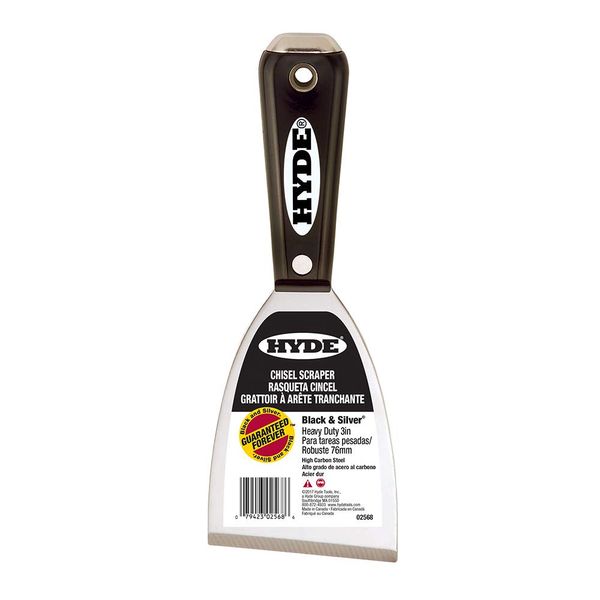 Hyde 02568 3" Black and Silver Hammer Head Chisel Scraper