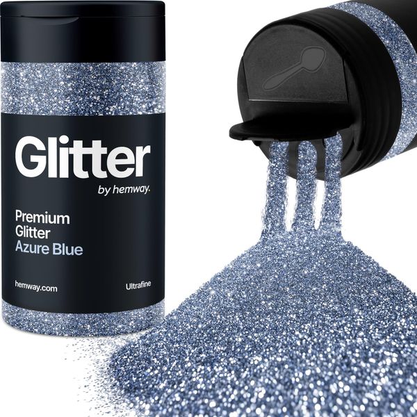 Glitter Shaker Azure Blue Face Nail Art Tumbler Accessori per festival natalizi Resina ultra fine per artigianato Cosmetico 130g/4.6oz