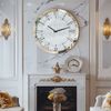 24" Full Crushed Diamond Wall Clock Twinkle Bling Crystal Clock Wall Decoration
