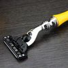 Triple Action Shaving Razor - Special Yellow Edition || Luxury Shaving Collection by JAGSHAVING || Triple Edge Cartridge Compatible Razor - 1 Pre-Inserted Cartridge - Great for Any Collection