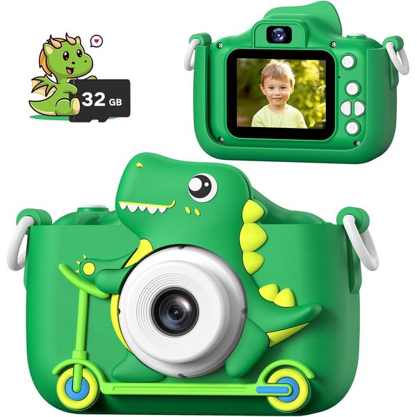 Mgaolo Kids Camera Toys,Children Digital Camera Gift with HD Video for Girls Boys 3-12 Age,Birthday Festival Chritmas Present for 3 4 5 6 7 8 9 Year Old Child (Green)