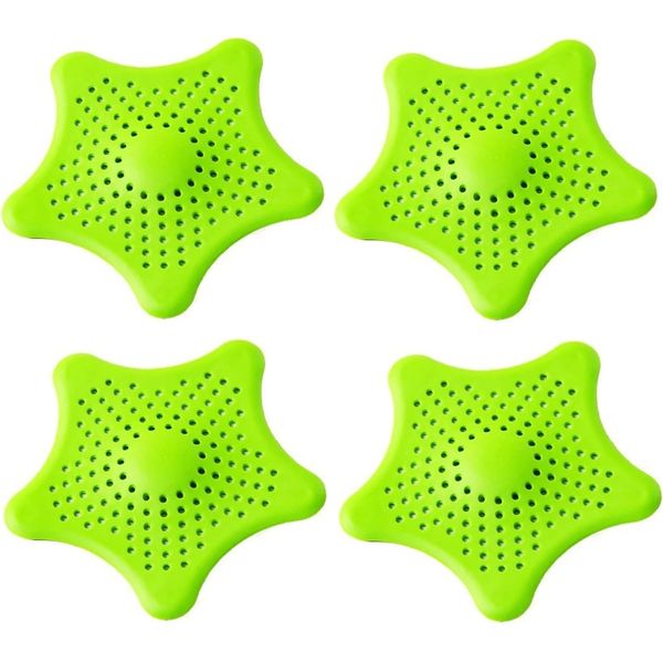 KOKSI Sink Cover Drain Hair Catcher Bath Stopper Sink Bathroom Protector Silicone Cover Basin Strainer Filter Shower Trap, 4 PACK