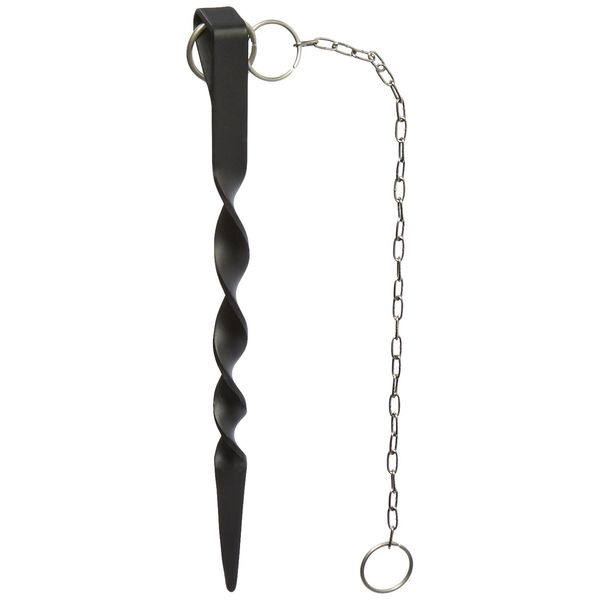 Monarch Rain Chains 15005, Black/Stainless Steel Powder Coated Iron Rain Chain Anchoring Stake, Bla