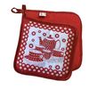 Polish Pottery Oven Mitt, Pot Holder & Kitchen Towel Set (Red)