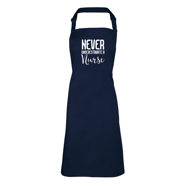 Shopagift Never Underestimate a Nurse Apron - Navy