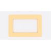 Focus Plastics DOUBLE LIGHT SWITCH SOCKET COLOURED ACRYLIC SURROUND FINGER PLATE - HUGE COLOUR CHOICE (Cream)